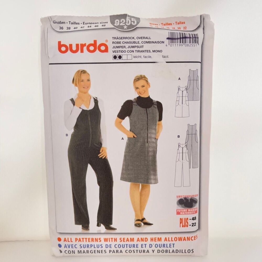 #8255 Burda Misses Jumper Sewing Pattern Size 10-22